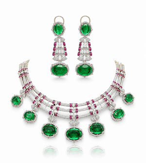 Cz Doublet Necklace 09865 - KRISHNA'S SWETA JEWELLERY