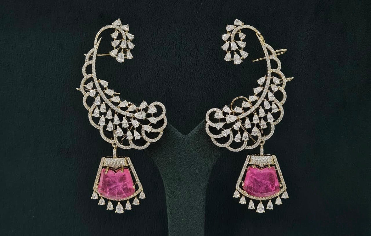 Cz Earcuff 07614 - KRISHNA'S SWETA JEWELLERY