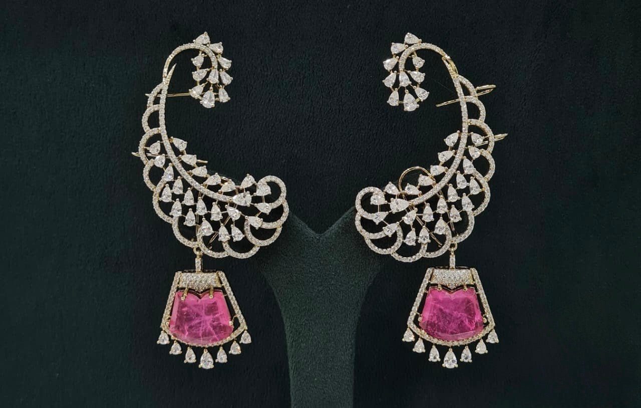 Cz Earcuff 07614 - KRISHNA'S SWETA JEWELLERY