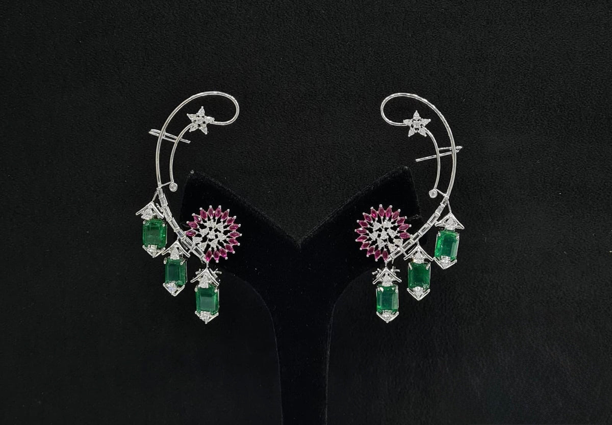 Cz Earcuff 07969 - KRISHNA'S SWETA JEWELLERY