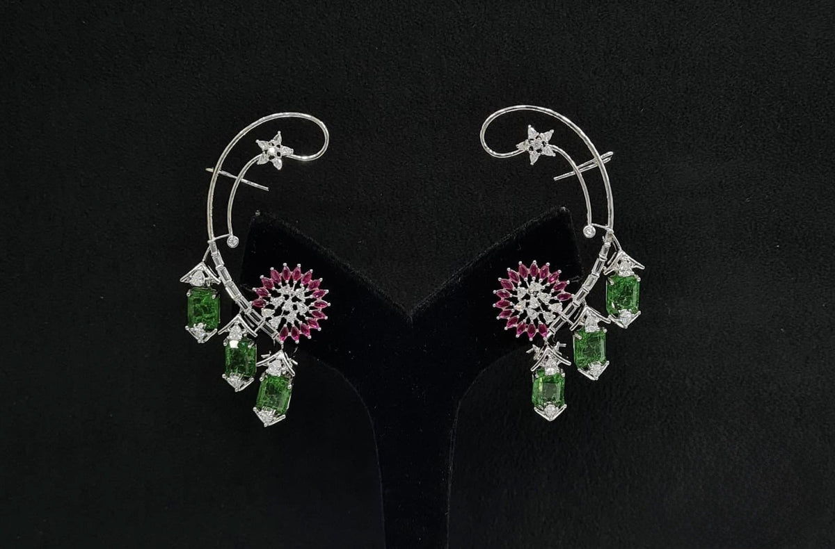 Cz Earcuff 07969 - KRISHNA'S SWETA JEWELLERY