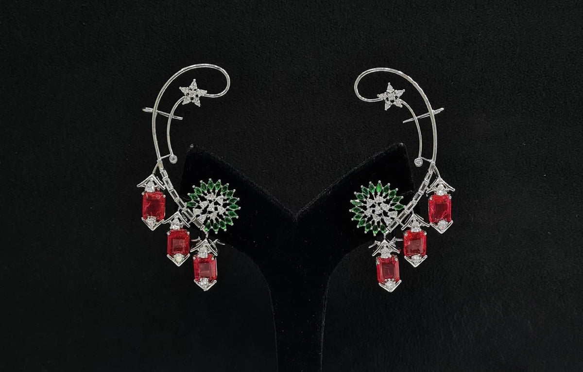Cz Earcuff 07969 - KRISHNA'S SWETA JEWELLERY