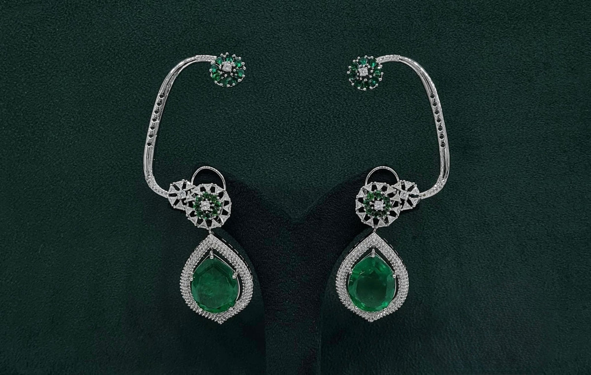 Cz Earcuff 09867 - KRISHNA'S SWETA JEWELLERY