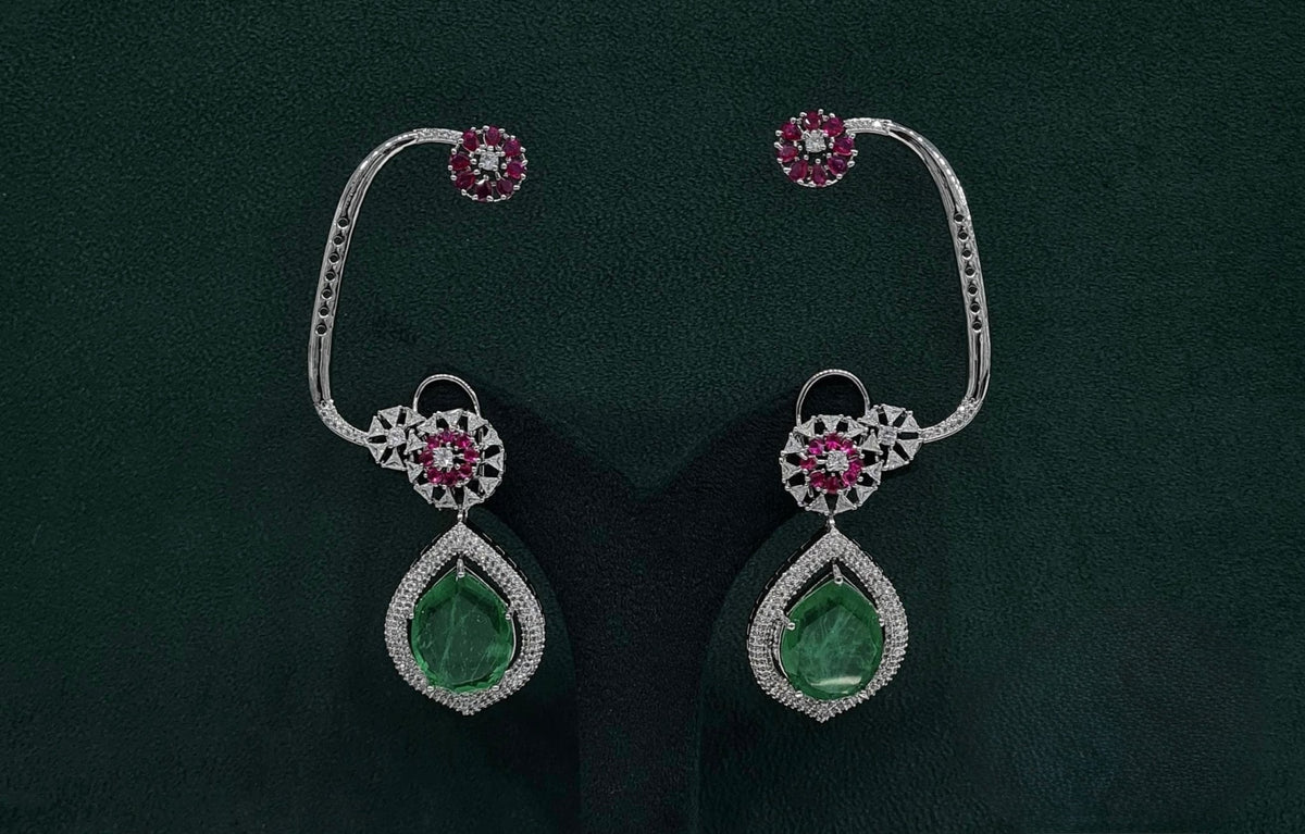Cz Earcuff 09867 - KRISHNA'S SWETA JEWELLERY