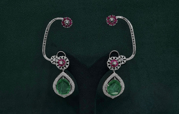 Cz Earcuff 09867 - KRISHNA'S SWETA JEWELLERY