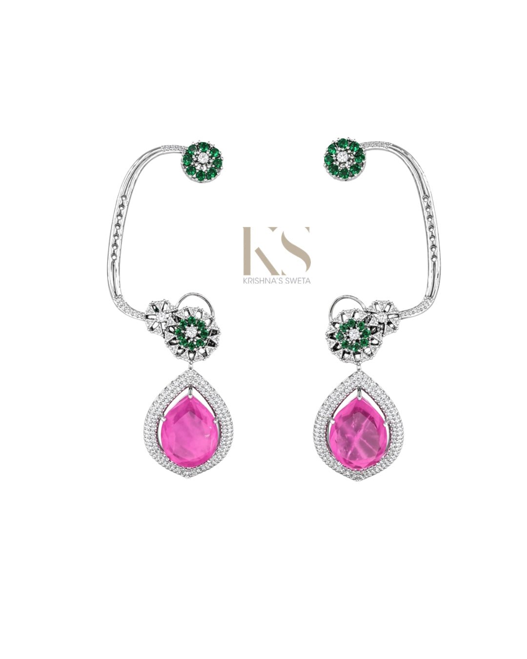 Cz Earcuff 09867 - KRISHNA'S SWETA JEWELLERY