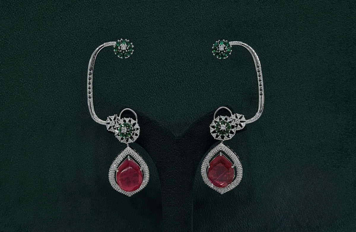 Cz Earcuff 09867 - KRISHNA'S SWETA JEWELLERY