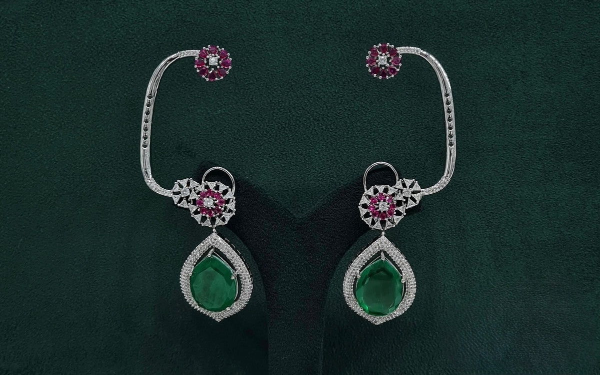 Cz Earcuff 09867 - KRISHNA'S SWETA JEWELLERY