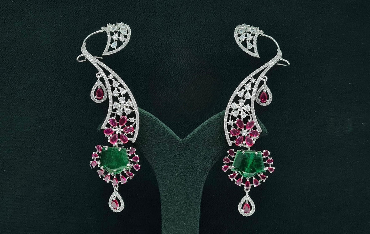 Cz Earcuffs 08882 - KRISHNA'S SWETA JEWELLERY