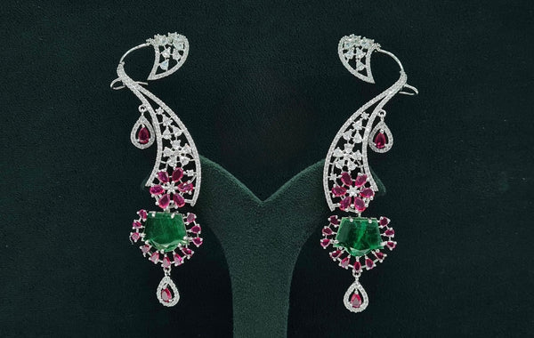 Cz Earcuffs 08882 - KRISHNA'S SWETA JEWELLERY