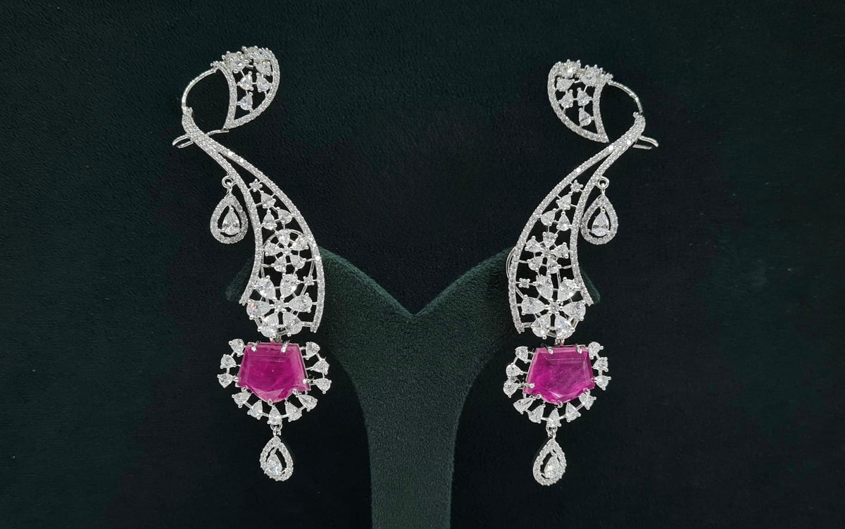 Cz Earcuffs 08882 - KRISHNA'S SWETA JEWELLERY