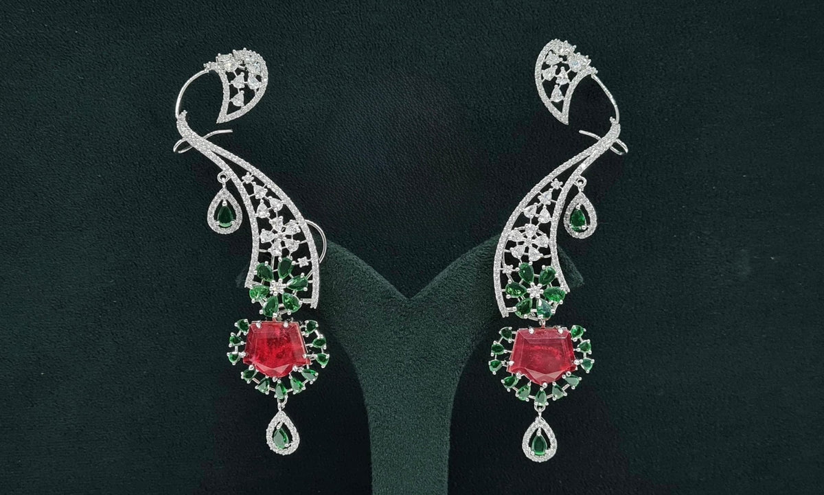 Cz Earcuffs 08882 - KRISHNA'S SWETA JEWELLERY