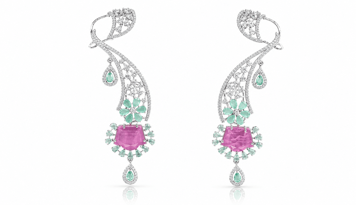 Cz Earcuffs 08882 - KRISHNA'S SWETA JEWELLERY