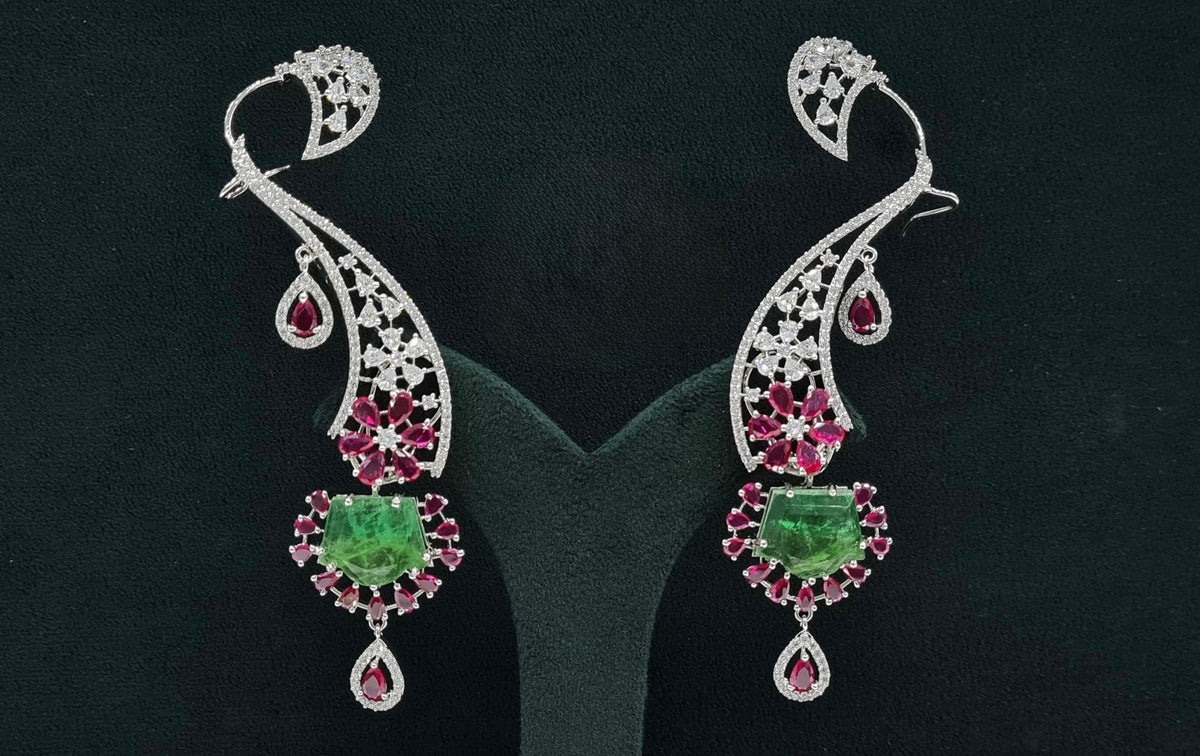 Cz Earcuffs 08882 - KRISHNA'S SWETA JEWELLERY