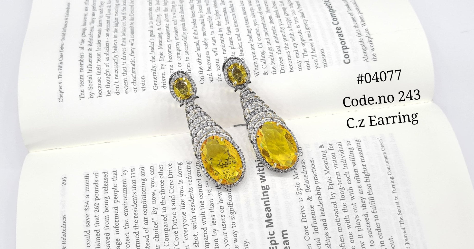 Cz Earrings 04077 - KRISHNA'S SWETA JEWELLERY