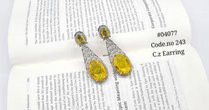 Cz Earrings 04077 - KRISHNA'S SWETA JEWELLERY