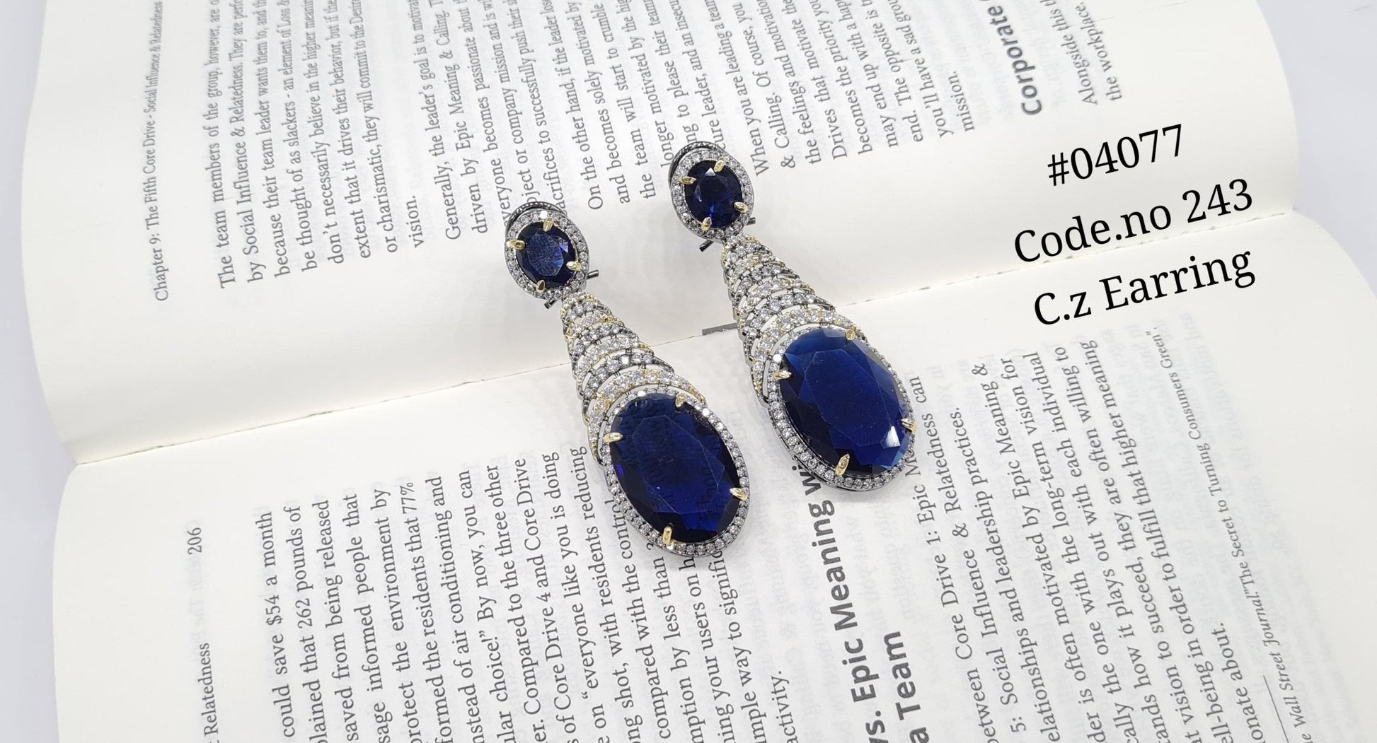 Cz Earrings 04077 - KRISHNA'S SWETA JEWELLERY