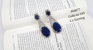 Cz Earrings 04077 - KRISHNA'S SWETA JEWELLERY