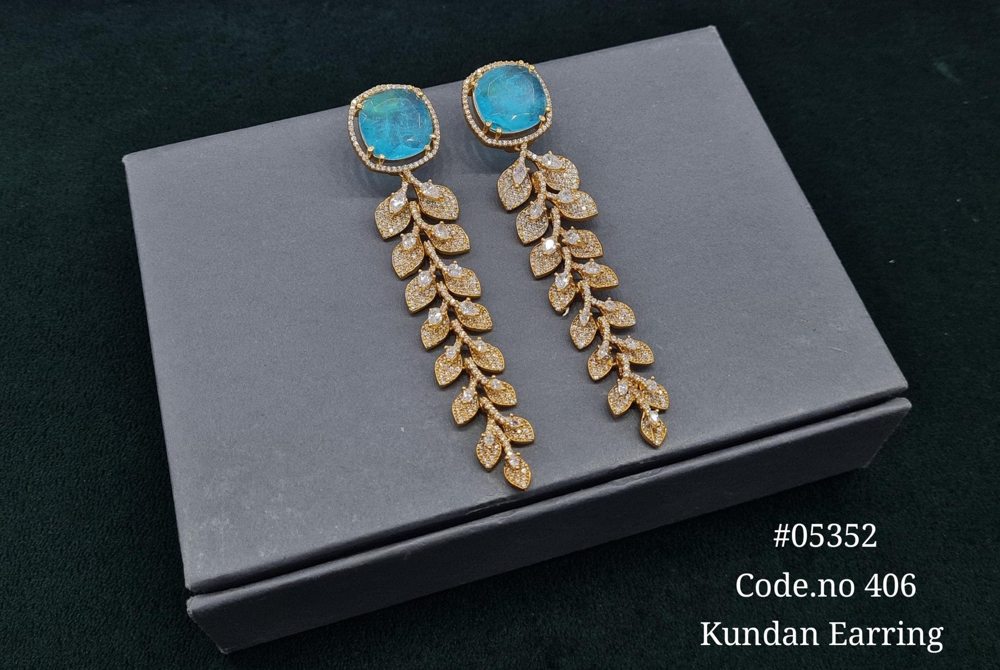 Cz Earrings 05352 - KRISHNA'S SWETA JEWELLERY