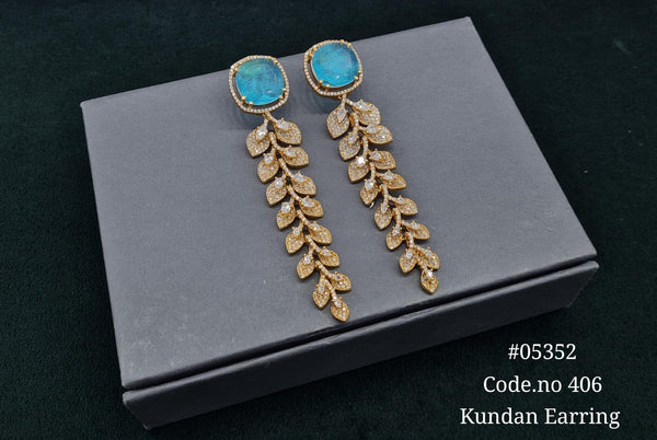 Cz Earrings 05352 - KRISHNA'S SWETA JEWELLERY