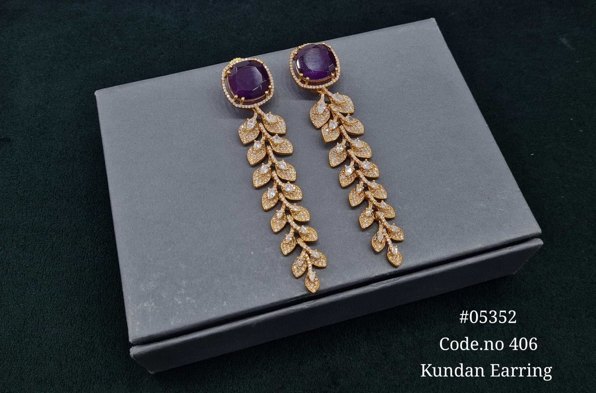 Cz Earrings 05352 - KRISHNA'S SWETA JEWELLERY