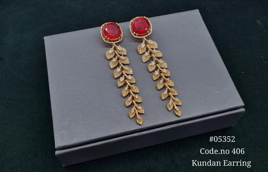 Cz Earrings 05352 - KRISHNA'S SWETA JEWELLERY