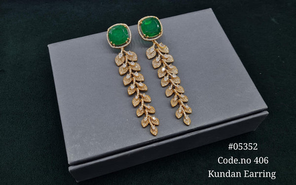 Cz Earrings 05352 - KRISHNA'S SWETA JEWELLERY