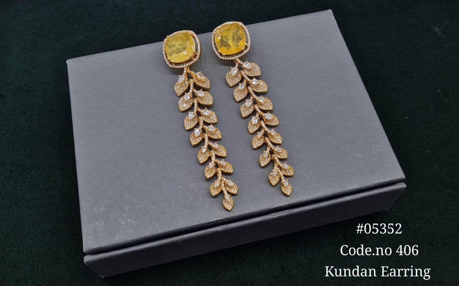 Cz Earrings 05352 - KRISHNA'S SWETA JEWELLERY