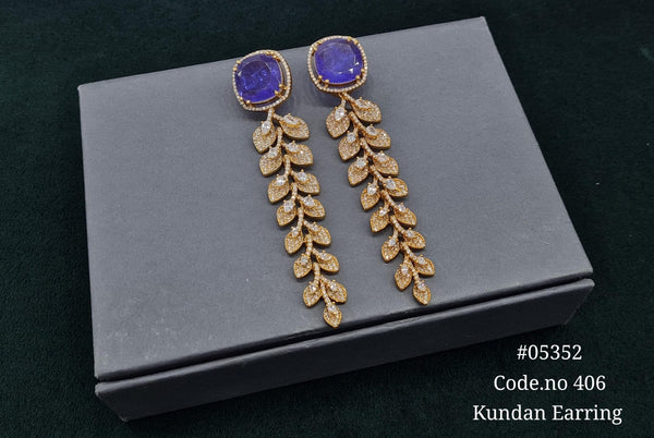 Cz Earrings 05352 - KRISHNA'S SWETA JEWELLERY