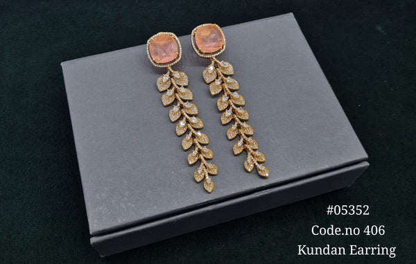 Cz Earrings 05352 - KRISHNA'S SWETA JEWELLERY