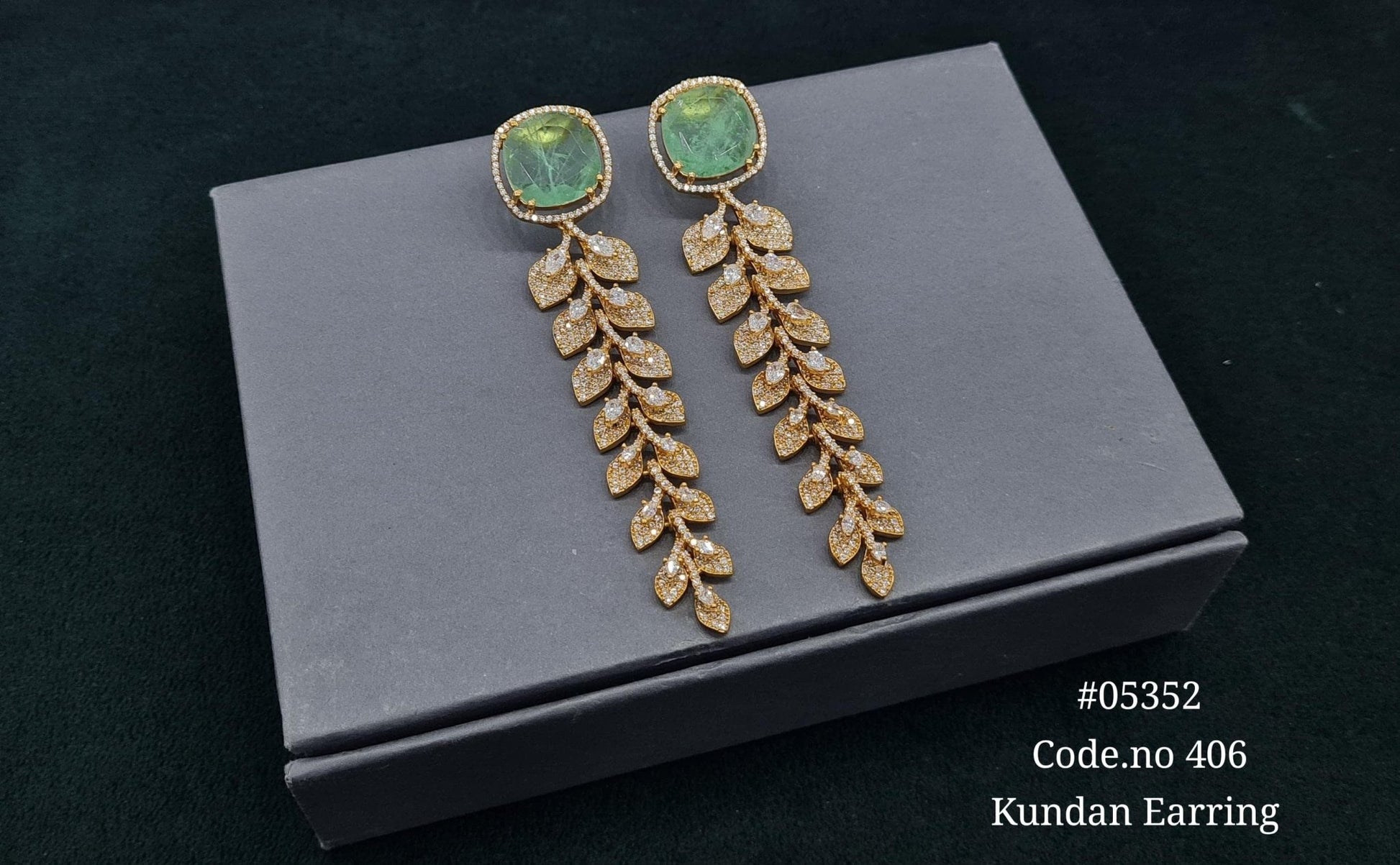 Cz Earrings 05352 - KRISHNA'S SWETA JEWELLERY