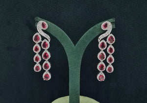 Cz Earrings 07397 - KRISHNA'S SWETA JEWELLERY