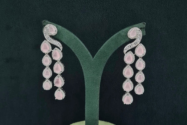 Cz Earrings 07397 - KRISHNA'S SWETA JEWELLERY