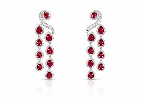 Cz Earrings 07397 - KRISHNA'S SWETA JEWELLERY
