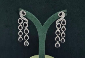 Cz Earrings 07397 - KRISHNA'S SWETA JEWELLERY