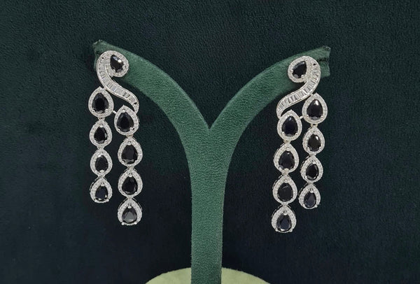 Cz Earrings 07397 - KRISHNA'S SWETA JEWELLERY