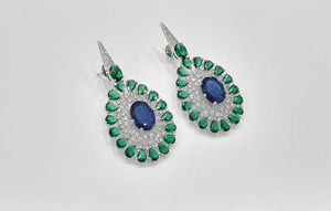 Cz Earrings 08446 - KRISHNA'S SWETA JEWELLERY