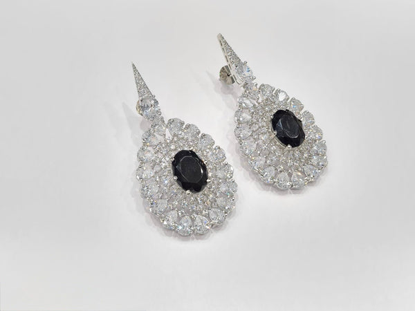 Cz Earrings 08446 - KRISHNA'S SWETA JEWELLERY