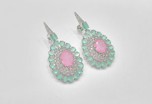 Cz Earrings 08446 - KRISHNA'S SWETA JEWELLERY