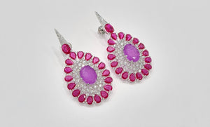 Cz Earrings 08446 - KRISHNA'S SWETA JEWELLERY