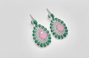 Cz Earrings 08446 - KRISHNA'S SWETA JEWELLERY