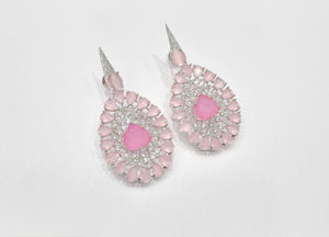 Cz Earrings 08446 - KRISHNA'S SWETA JEWELLERY