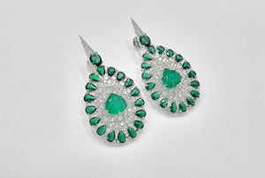 Cz Earrings 08446 - KRISHNA'S SWETA JEWELLERY
