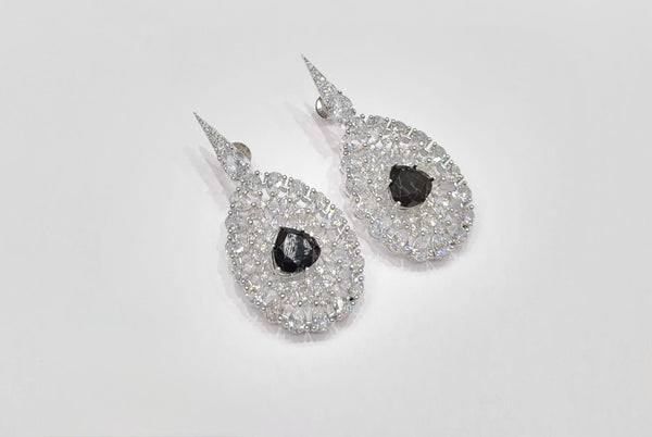 Cz Earrings 08545 - KRISHNA'S SWETA JEWELLERY