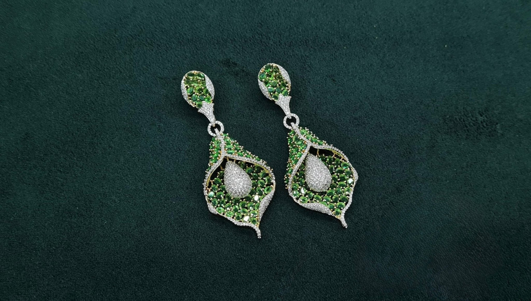 Cz Earrings 08982 - KRISHNA'S SWETA JEWELLERY