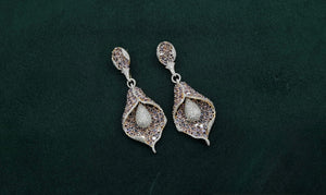Cz Earrings 08982 - KRISHNA'S SWETA JEWELLERY