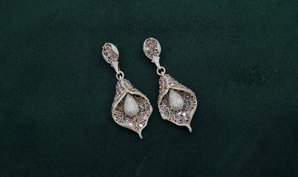 Cz Earrings 08982 - KRISHNA'S SWETA JEWELLERY