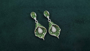 Cz Earrings 08982 - KRISHNA'S SWETA JEWELLERY