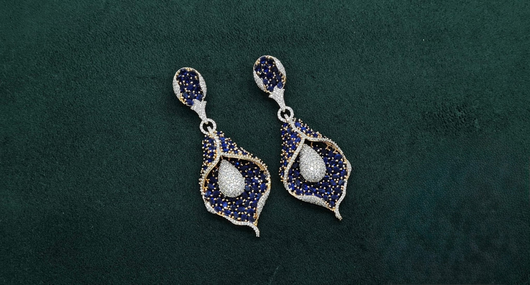 Cz Earrings 08982 - KRISHNA'S SWETA JEWELLERY
