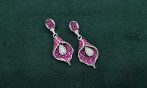 Cz Earrings 08982 - KRISHNA'S SWETA JEWELLERY
